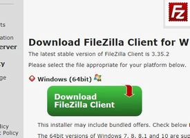 FileZilla ftpソフトダウンロード